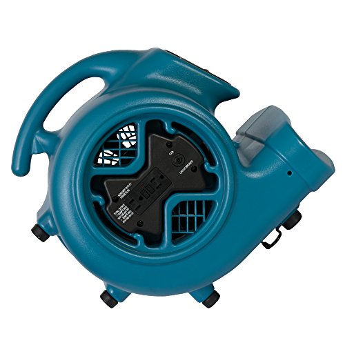 Image of XPOWER X-600A Pro 1 /3 HP 2400 CFM Centrifugal Air Mover, Carpet Dryer, Floor Fan, Blower, Daisy Chain, for Water Damage Restoration, Janitorial, Plumbing, Home Use