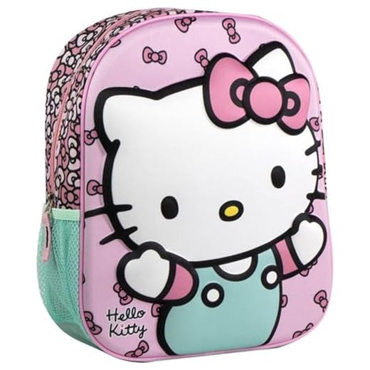 Mochila Hello Kitty Infantil Diseño Original y Espacio Amplio Niñas | Mochila Escolar Hello Kitty Rosa Tirantes Acolchados y Cremallera Resistente, Diseño Único y Licencia Oficial