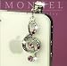 IP175-B Rainbow Crystal Music Note Anti Dust Plug Cover Charm for iPhone Android 3.5mm