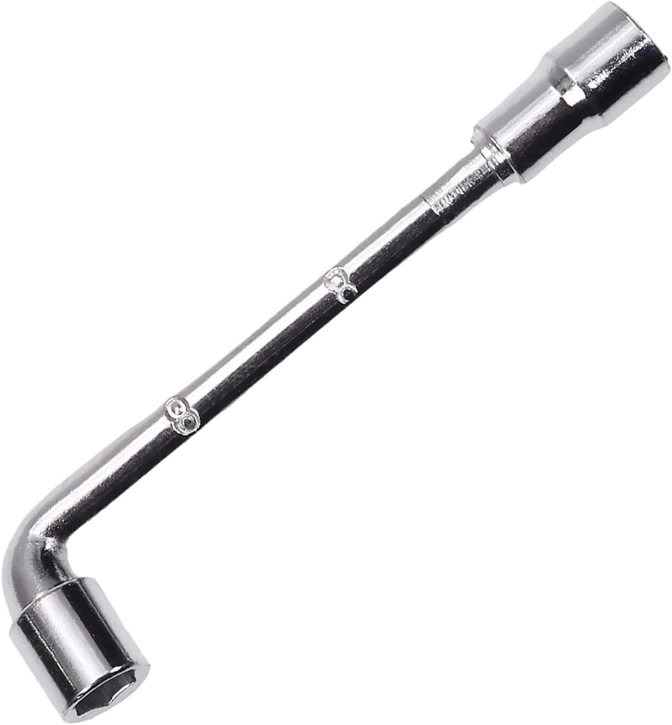 L-förmiger Steckschlüsselsatz L-förmiger Schraubenschlüsselsatz, Gesamtlänge 146 mm Stahl mit hohem Kohlenstoffgehalt, verzinkter Stahl, perforiert, Halterung für Doppelkopf-Bits für Doppelkopfgehäuse