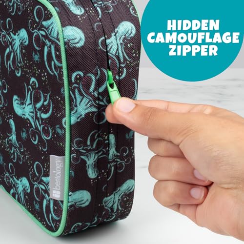 Bentology Insulated Lunch Bag for Kids & Adults- Reusable Thermal Sleeve w Clip on Handle- Easy to Clean Water-Resistant Lunchbox Tote- Mini Cooler Bag for Work School, Picnic, Daycare- Back to School