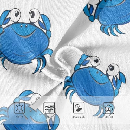 Toddler Underwear Floral 2t Cotton Girl Panties Cute Fun Print Briefs Girls Undies Cute Blue Crabs White3