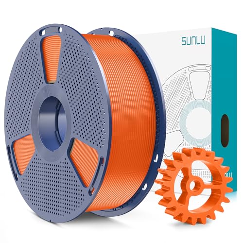 Image of SUNLU PLA+2.0 3D Printer Filament, Upgrade PLA+ Filament 1.75mm, Tougher and Stronger, Neatly Wound Filament, Dimensional Accuracy + /-0.02mm, 1KG Spool(2.2lbs), Sunny Orange