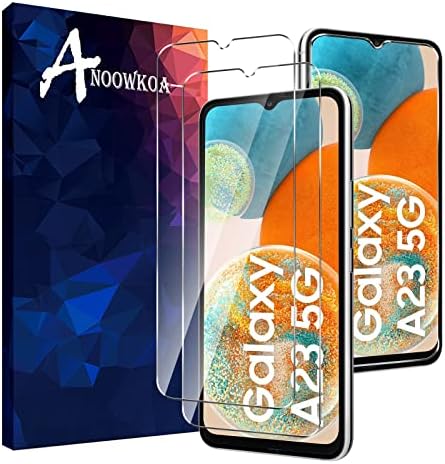 Anoowkoa [2 Pack 0.26mm Premium Compatible with Samsung Galaxy A04s/A23/M13/A13 Screen Protector Tempered Glass Film Guard Cover-Genuine Glass-One-Push Super Easy Installation