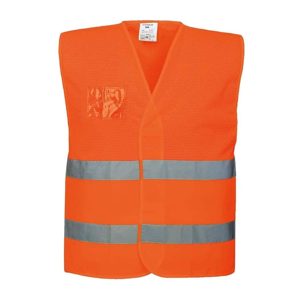 Portwest Gilet Alta Visibilità a Mezza Rete - Arancione, S-M