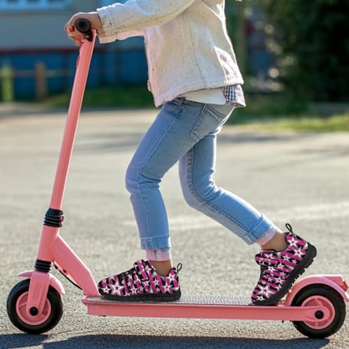 Kids Boys Girls Running Shoes Comfortable Lightweight Slip on Sneakers Athletic Tennis Shoes Star Stripe Pattern4