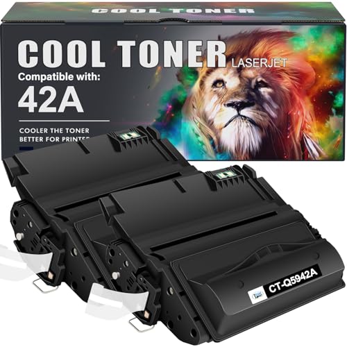 Cool Toner Compatible Toner Cartridge Replacement for HP 42A Q5942A 42X Q5942X Q1338A for HP 4250 4200 4350 4300 4250N 4240 4350N 4250TN 4250DTN 4350DTN 4350TN Printer Ink (Black, 1-Pack)