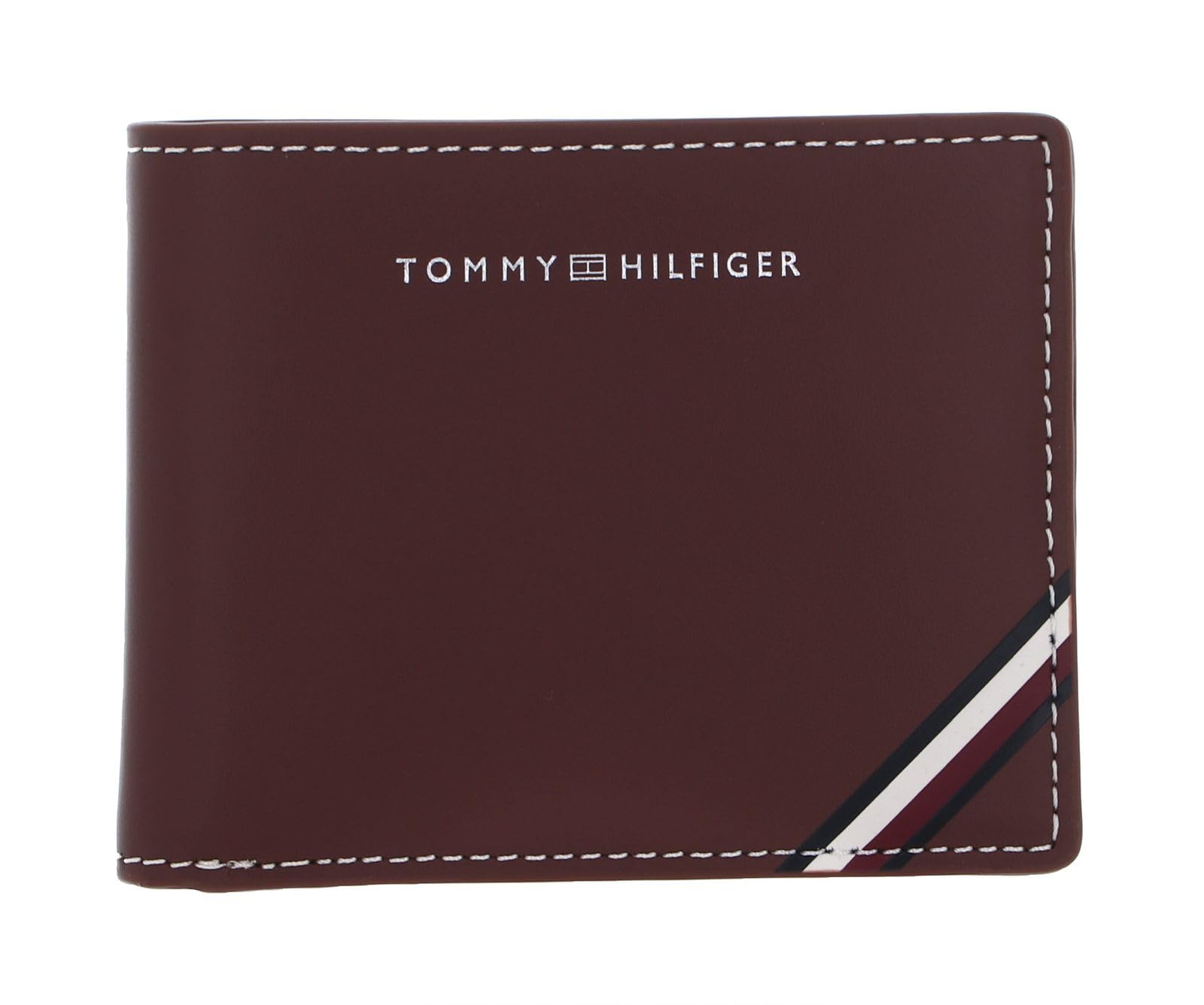 Tommy Hilfiger Cuero Estuche de Tarjetas Llavero Gifting Mini CC Wallet and Keyfob Tan marrón