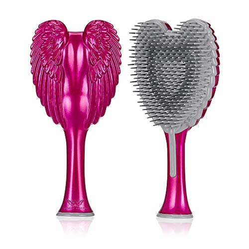 Tangle Angel Hair Brush for Thick Curly Detangling Hair, Detangler Hair Brush Angel Comb (150mm, Gloss Fuchsia)