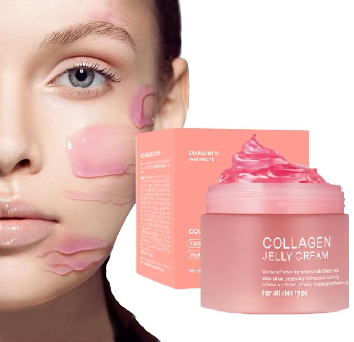 LBOYLOVECollagen Jelly Cream - Contains Niacinamide & Freeze Dried Hydrolyzed Collagen, Elasticity & Hydration, Reduce Fine Lines & Dullness,Glow & Lifted Look,Korean Skin Care for All Skin Type
