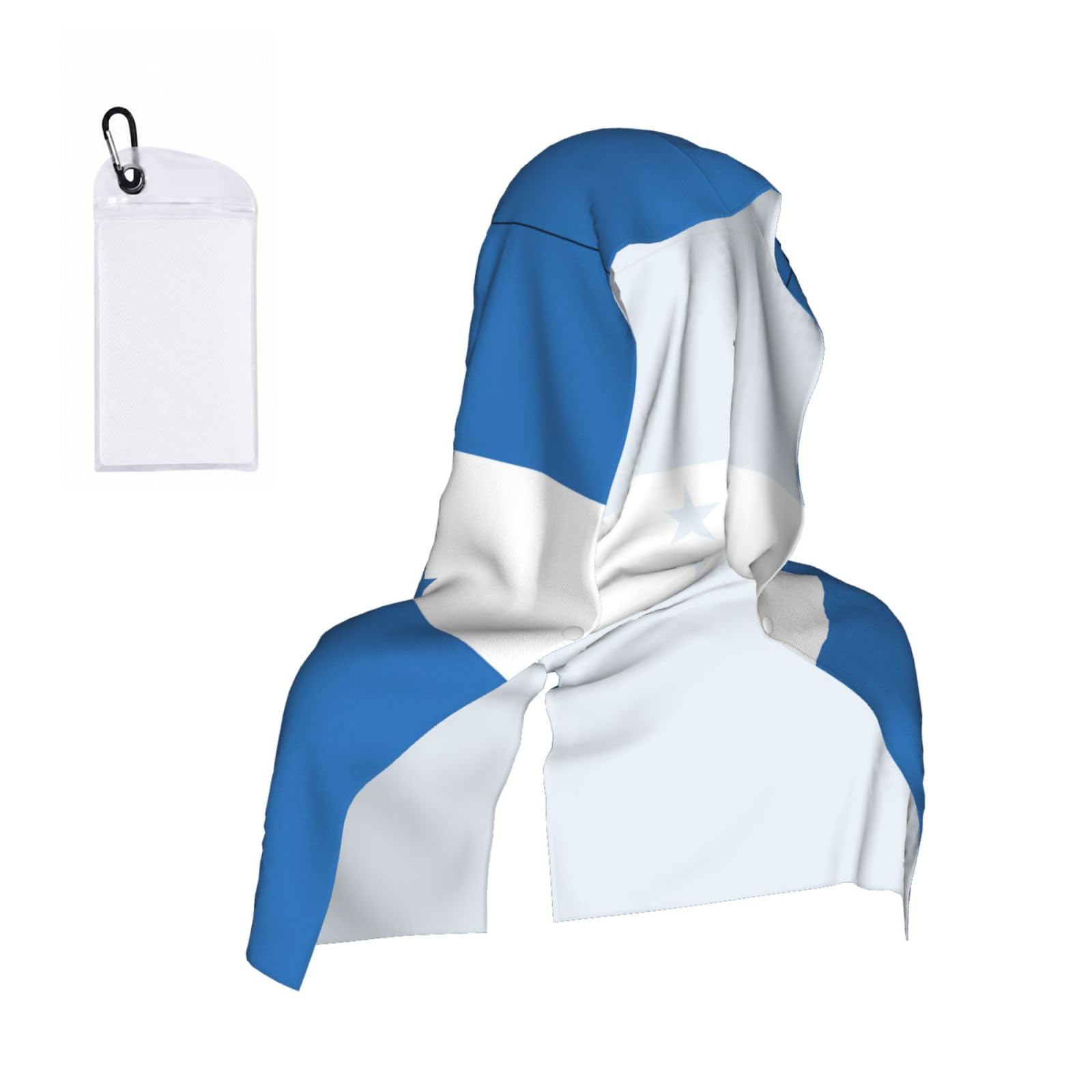 CNTDBU Flag of Honduras Cooling Towel Hooded-Instant Chill Neck Cover for Sports, UV Cooling Rag for Running Gym