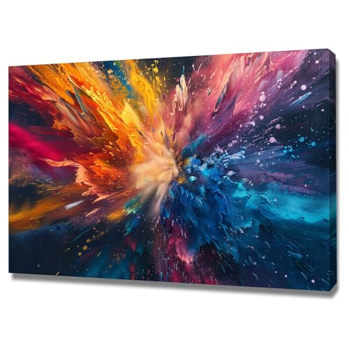 Tableau decoration murale pour habiller un mur vide peinture abstraite 40x60