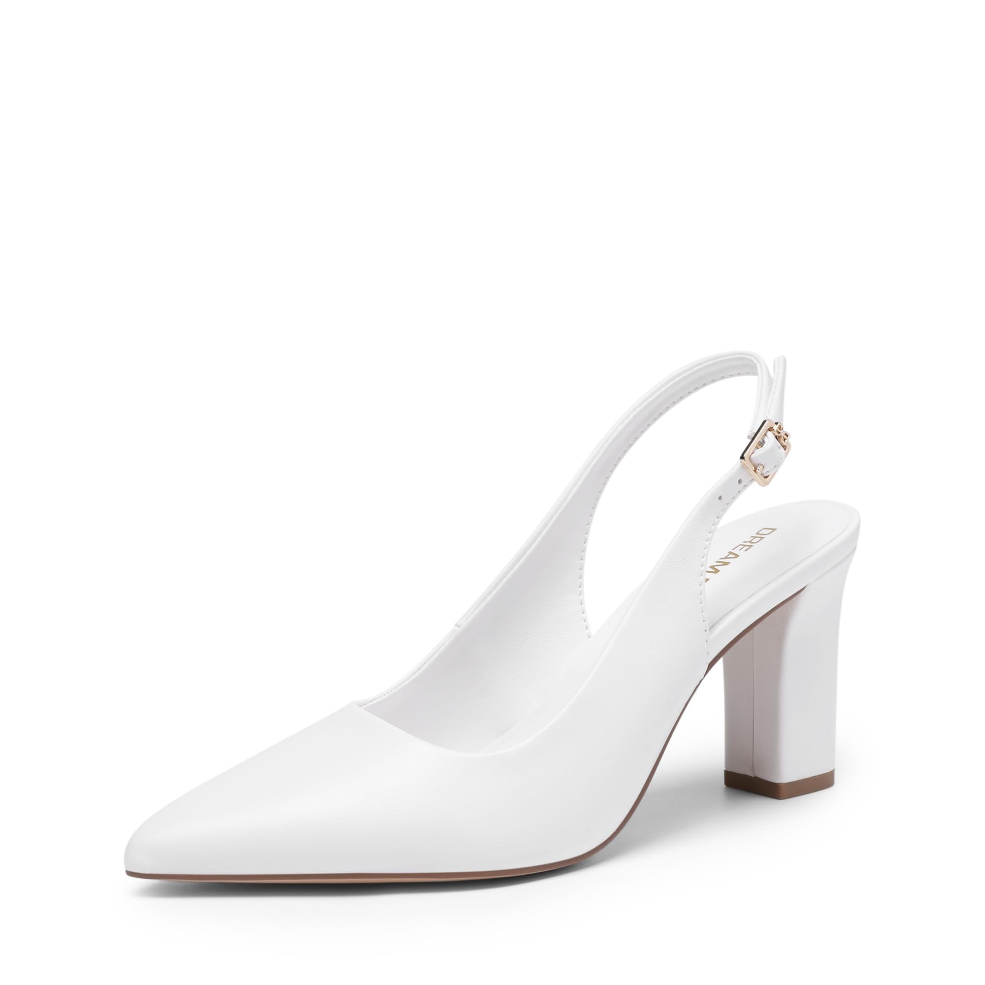 DREAM PAIRS Escarpins Femme Slingback Bout Pointu Talon Carré Chaussures à Talon Bloc Confortables Bureau