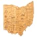 Totally Bamboo Destination Series Ohio State Shaped Serving and Cutting Board, Bamboo, 13.5" x 12"