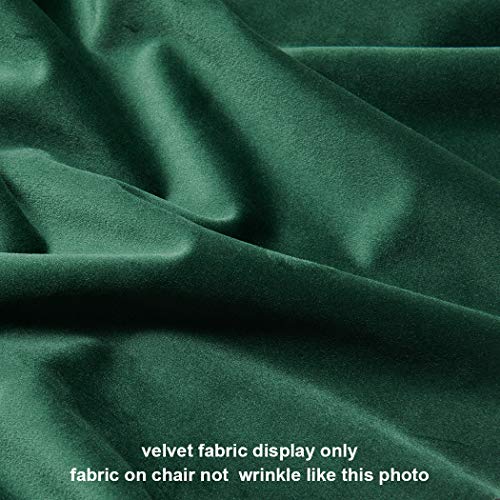 Duhome Dining Chair Chair Mid-Century Modern Upholstered Leisure Club Velvet Cushion for Living Room Bedroom Reception Area Dark Green 1pcs