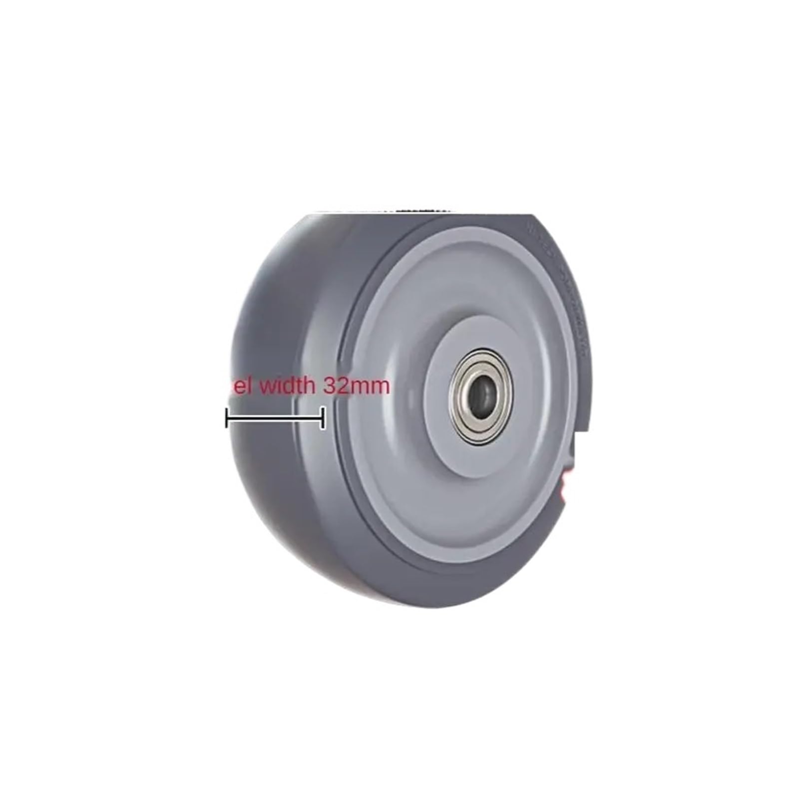MXXDMOPD 1 Piece 5 inch Rubber Medium Size casters Gold Plated TPR Silent Wheel Trolley Industrial Trailer Single(Tpr)