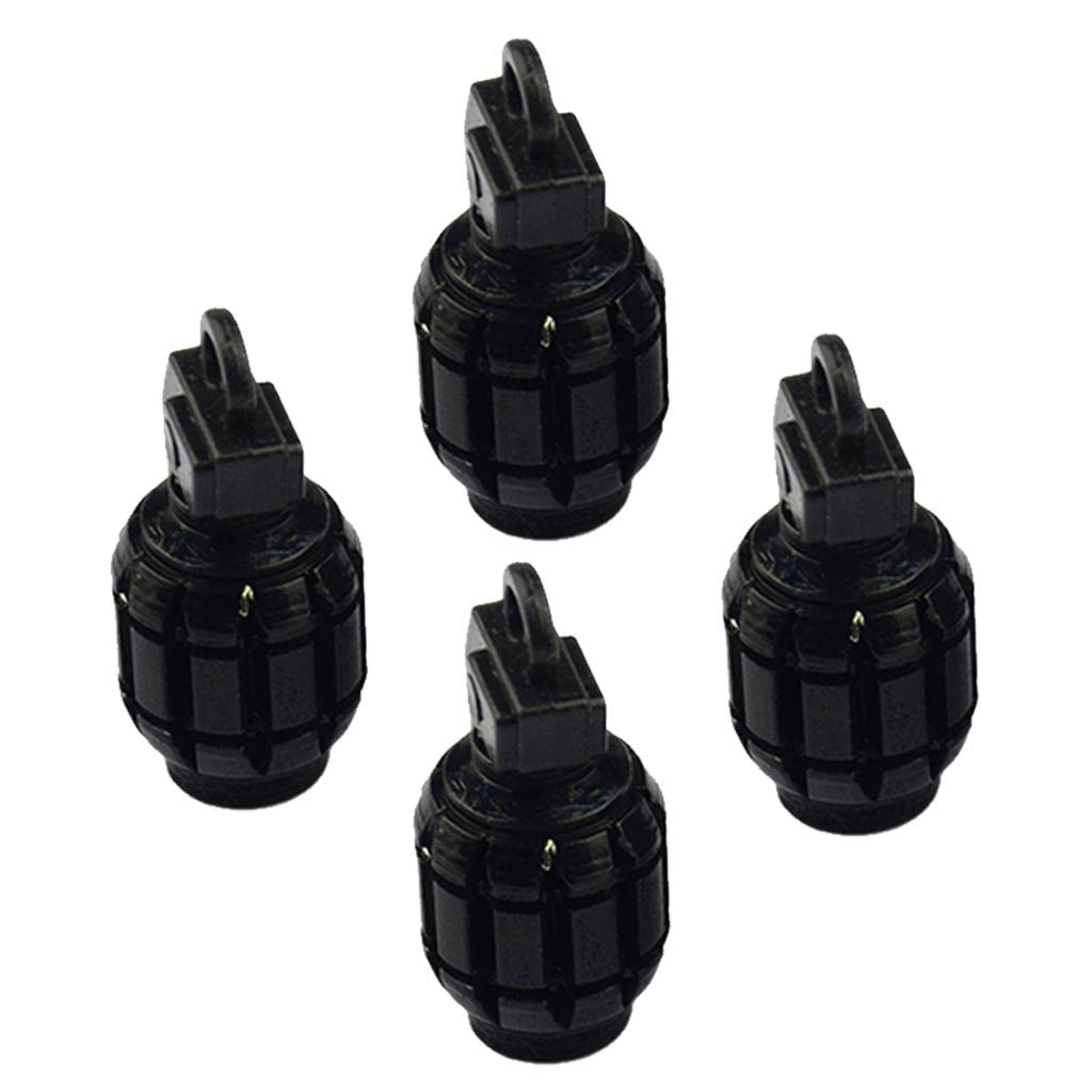 CALANDIS 4 Anodized Valve Stem Multi Cap Kit/Set For Rims/Wheels/Tires SUV Black