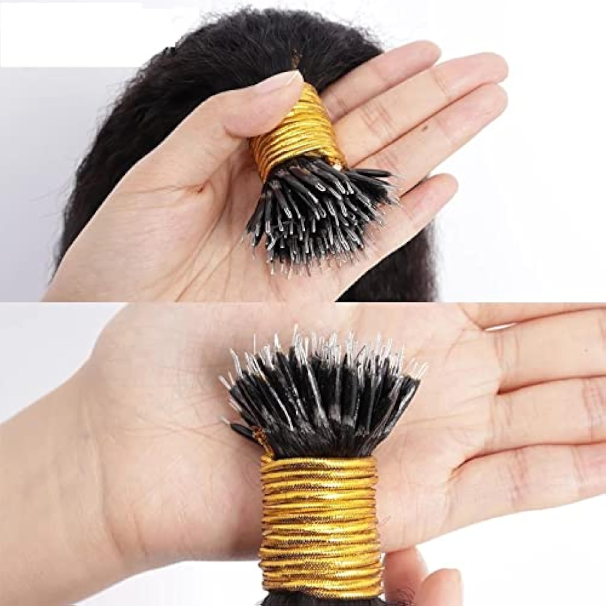 HAIR EXIM Nano Curly Real Human Hair Extensions