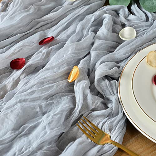 Cheesecloth Table Runner, 10Ft Boho Wedding Table Centerpiece Decor Gauze Cotton Beach Wedding Bridal Shower Party, Baby Shower Decorations For Girl #TOP7