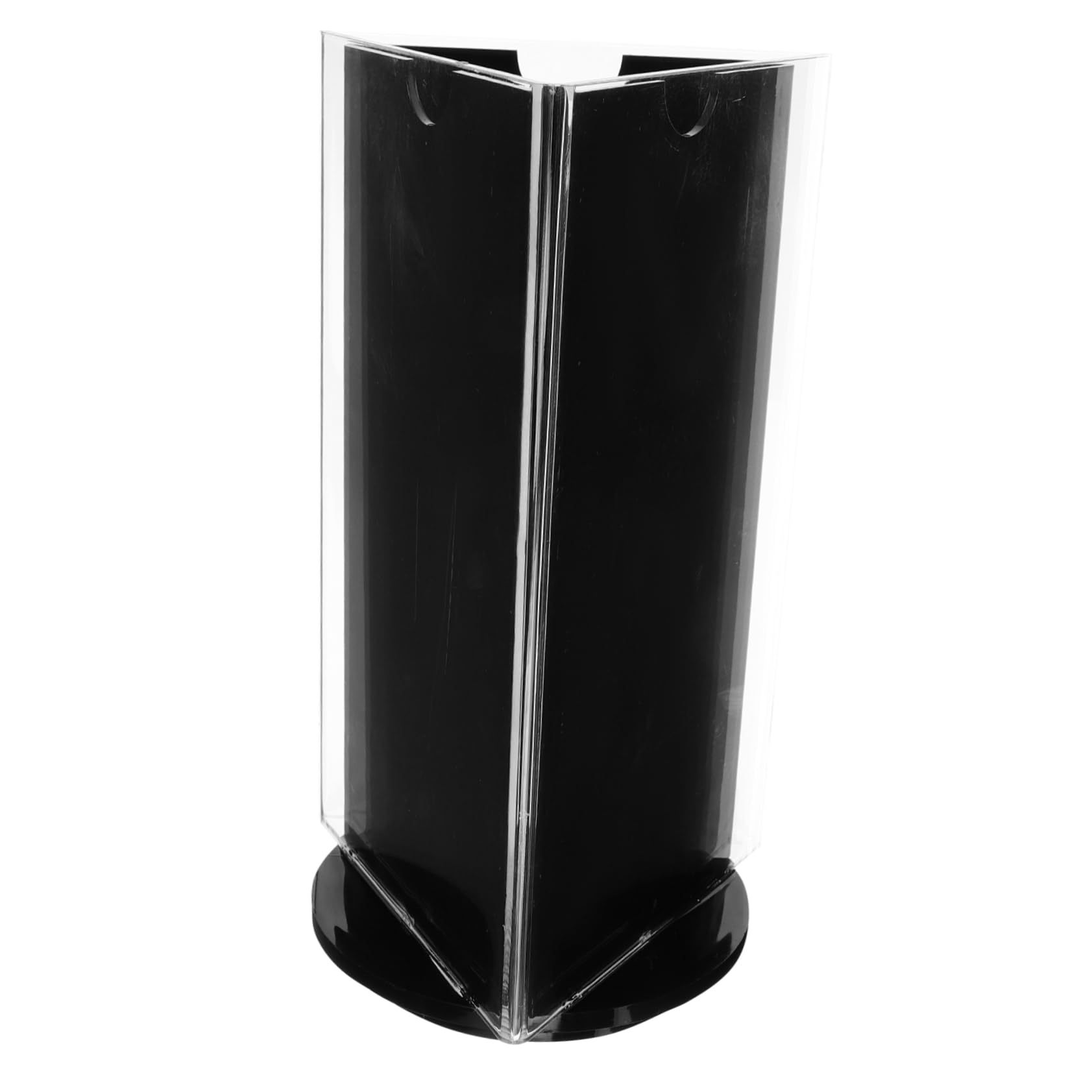 VINTORKY Acrylic Rotatable Sign Display Stand Elegant Tabletop Menu Holder for Restaurants Cafes Bars Sturdy Easy to Clean Versatile Table Stands for Multi-Occasion Use Sleek Design