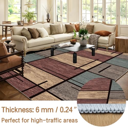 Tapis de sol d’intérieur et d’extérieur lavable géométrique 200x280 - 6