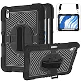 iPad Air (M2) 2024 11インチ 用 ケース カバー 保護ケース YAJOJO iPad Air (M2) 2024 11インチ タブレット 用 保護カバー 軽量 薄型 タッチペン収納機能 360°回転スタンド 耐衝撃 傷つけ防止 防塵 指紋防止 全面保護カバー iPad Air (M2) 2024 11インチ 対応(ブラック)