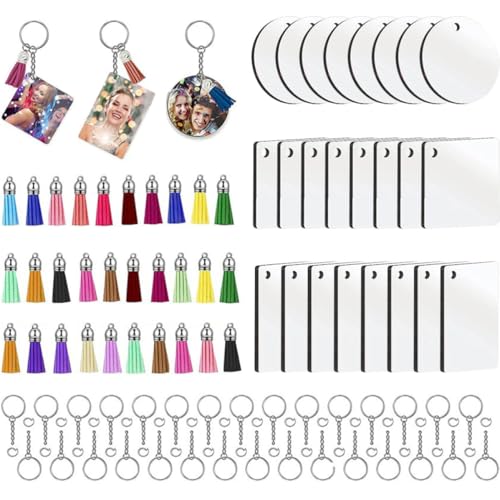 Llaveros de sublimación personalizados para regalar pack de manualidades DIY en madera MDF