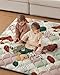 Blissful Diary Baby Play Mats for Floor, 50x50 Inch Crawling Mat for Playpen, Thick Padding Foam Playmats for Babies and Toddlers, Modern Abstract
