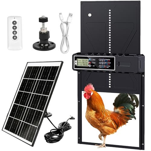 Grande Taille Porte Poulailler Automatique Solaire,Automatique Poulailler en Aluminium avec