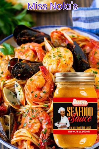 Miss Nola Flavored Seafood Sauce, Cajun Style Seafood Dipping Sauce, Louisiana Handmade, Shrimp & Crab Boil, Butter Sauce, Garlic Butter Sauce 16 Oz #TOP1