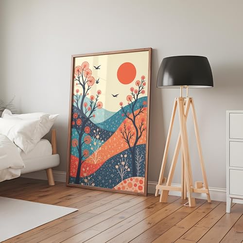 Œuvre Wabi Sabi grand format 60x80cm pour habiller un mur vide sans surcharger l'espace
