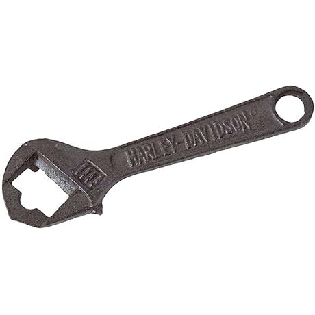 Wrench Bottle Opener with an Embossed Harley-Davidson Logo