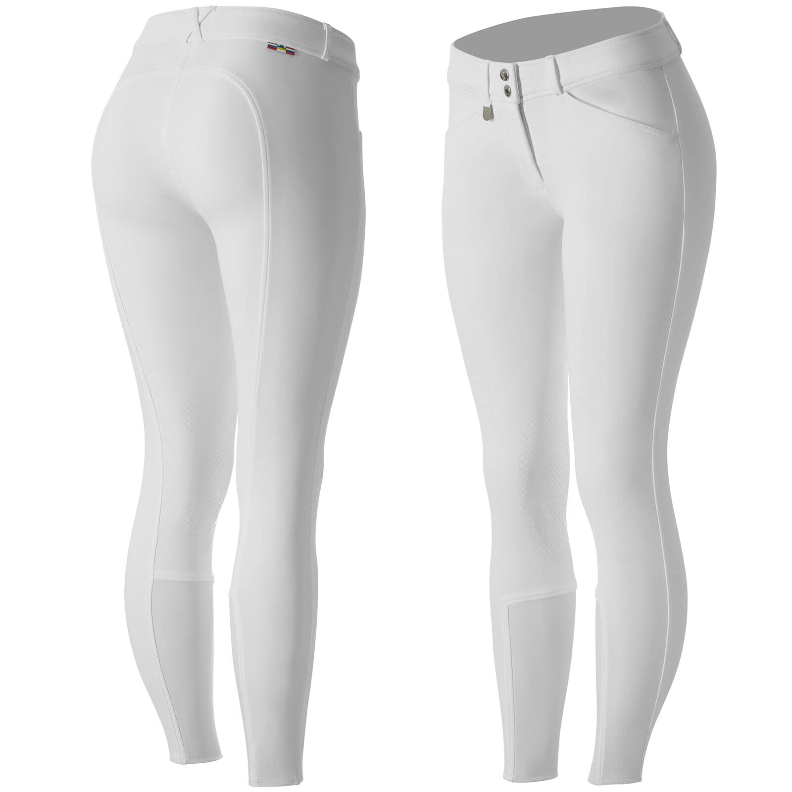HORZE Grand Prix Womens Classic Silicone Knee Patch Equestrian Riding Breeches