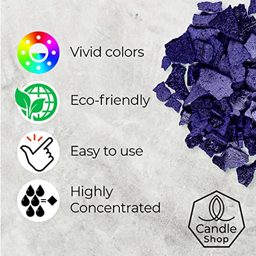 Image of Candle Shop - Dark Blue Color 2 oz- Dye Chips for Making Candles - Candle Wax Dye - A Great Choice of Colors