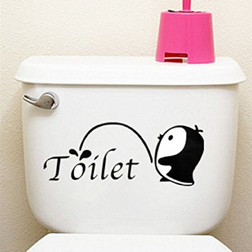ungfu Mall poco pingüino tapa de inodoro adhesivo showerroom casa pared decoración baño vinilo arte