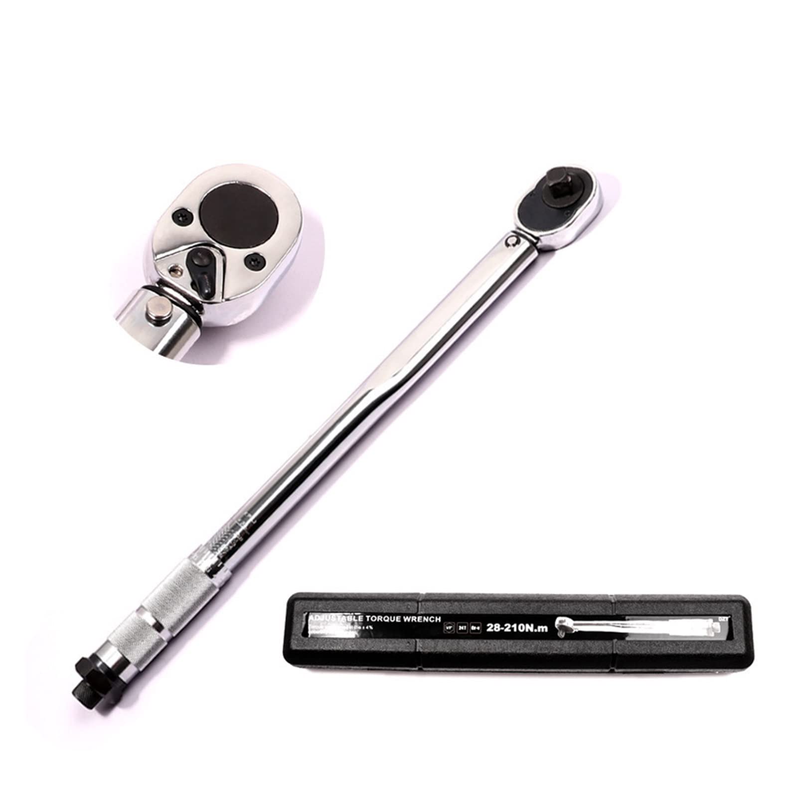 Klucze dynamometryczne Preset Torque Klucz Metric 28-210n.m Klucz metalowy 1/2 Kwadratowy klucz dynamometryczny do napraw samochodowych, rowerowych i ogólnych