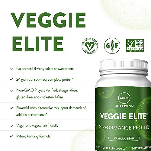 MRM Nutrition Veggie Elite Performance Protein | Chocolate Mocha Flavored| Plant-Based Protein| Easy to Digest | with BCAAs| Vegan + Gluten-Free | Clinically Tested| Digestive enzymes | 30 Servings - Image 5