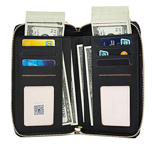 Cyber Deals Monday Sales Womens Purse Leather Cellphone Holster Wallet Case Small Crossbody Shoulder Phone Bag Pouch Handbag Clutch for iPhone 11 Pro 8 7/6 Plus Xs Max X Xr Samsung S10+
