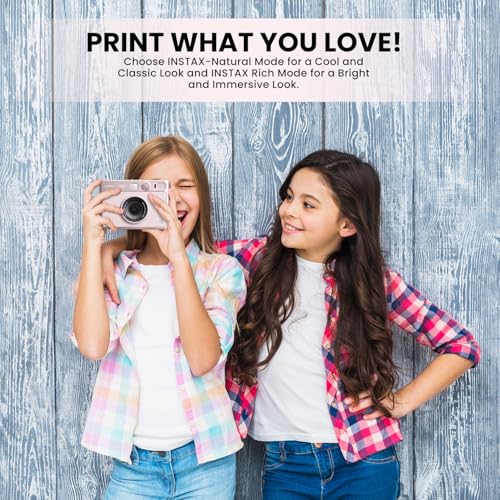Image of Fujifilm Instant Mini EVO Hybrid Camera Bundle with 20 Instant Film Sheets + 32GB Memory Card + Carrying Case + Flex Tripod + BluebirdSales Cleaning Cloth (Gentle Pink)