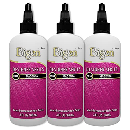 Bigen MG4 Magenta Color Semi-Permanente para Cabello pack de 3 miniatura 1