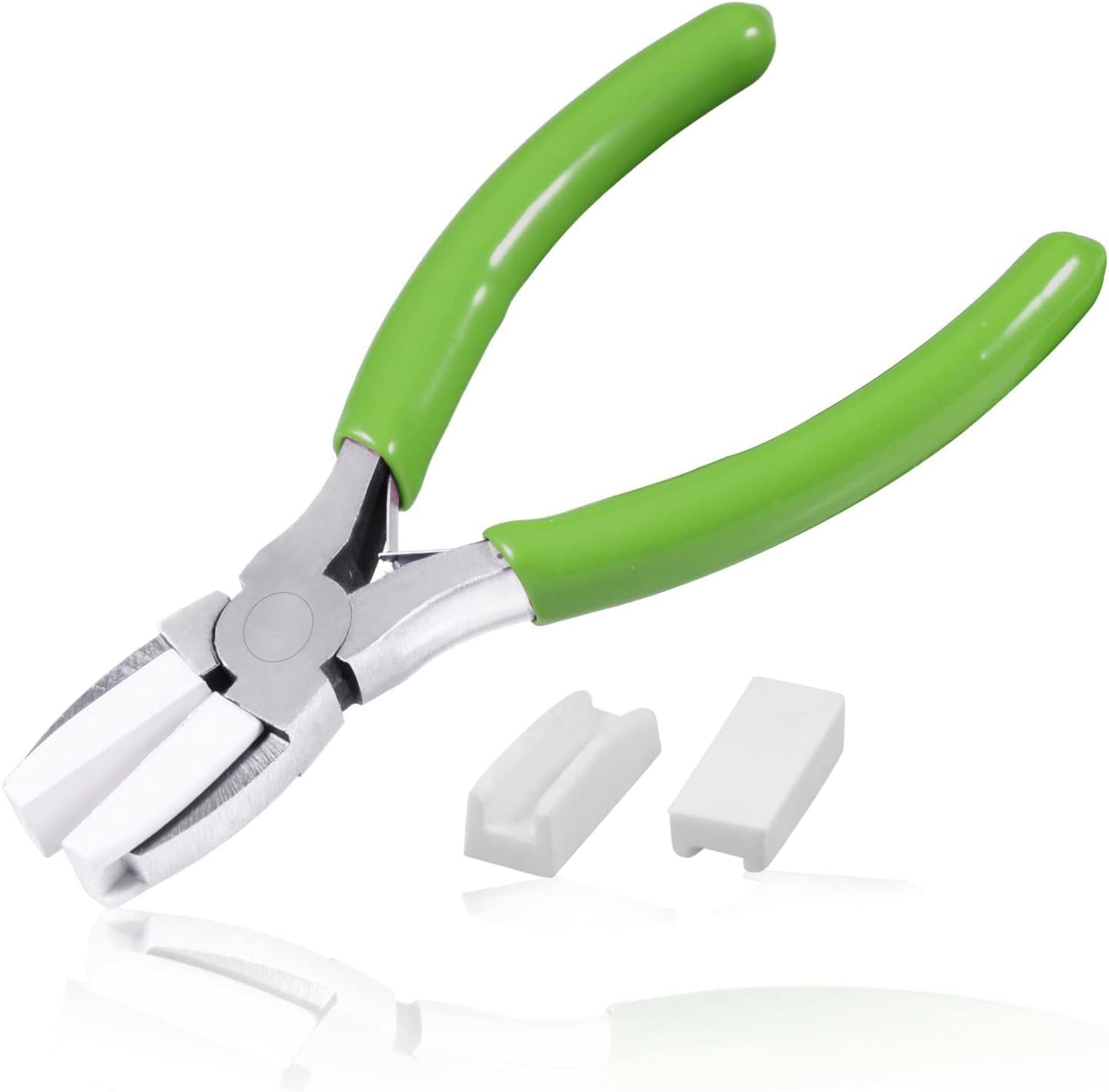 Nylon Alicates de Punta Plana, Mini Alicates Joyería Mandíbulas Nailon Doble de Acero Al Carbono, Tenazas Pequeños Herramientas Manuales para Abalorios, dar Forma a Alambre, Fabricación