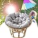 Coussin Fauteuil Suspendu Rotin Impermeable Papasan Hamac Chaise Coussins Coussin Fauteuil Bureau Oeuf Terrasse Chaise Balançoire Coussin de Chaise D'oeuf pour Jardin Exterieur (A 130cm/51.18in)