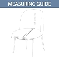 Vista 6 de Funda para silla, funda elástica para silla sin brazos, de terciopelo, para comedor, comedor, comedor, funda protectora para silla de respaldo