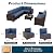 VONZOY Patio Furniture Set, 8 Pieces Outdoor Sectional Sofa Conversation Sets with Waterproof Cover Modern Wicker Seating Set, 4'' Thickened Cushions 1 Glass Coffee Table 2 Armless Sofas, Navy Blue