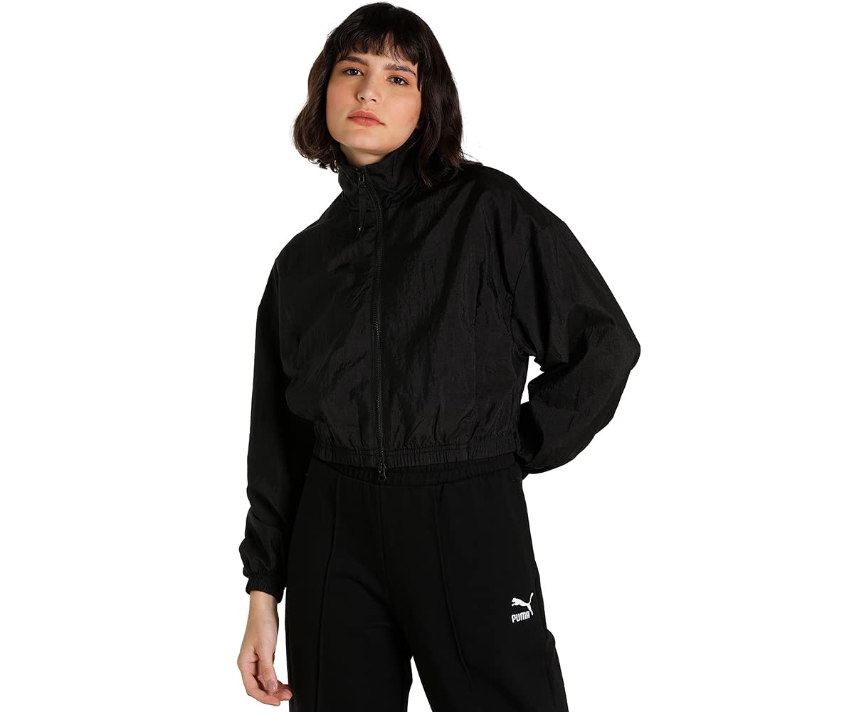 Women Nylon & Net Standard Length Jacket