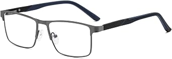 Nearsighted Metal Myopia Glasses Men, Blue Light Spring Hinge Shortsighted Distance Glasses