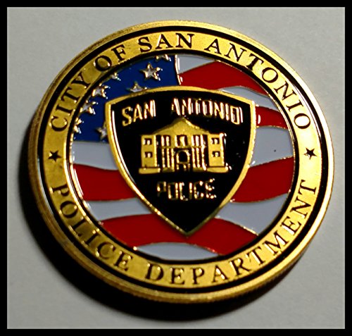 San Antonio Police Department Colorized Challenge Art Coin