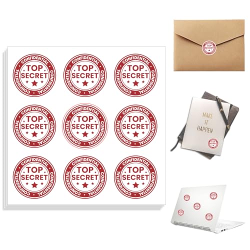 Peacoblue 180pcs Waterproof Self-Adhesive Stickers 1 x 1 Inch Top