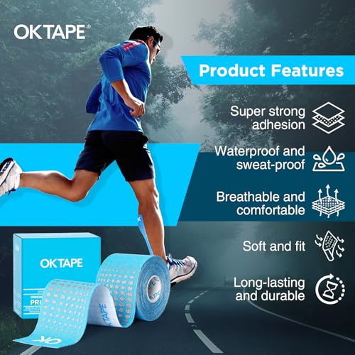 Image of OK TAPE Kinesiology Tape for Muscle Support Uncut 2in x 16ft