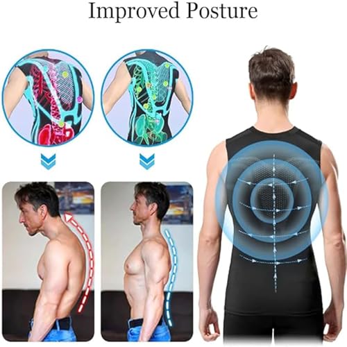 Evolv-Off V Boost Men Shirt, Comfortable Breathable Shape Wear Shoulder Compression Vest, Shaping Sleeveless V Neck Tank Top3